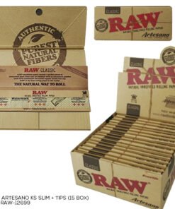 RAW ARTESANO KS SLIM + TIPS (15 BOX)